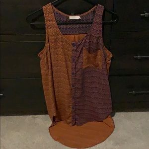 Orange/blue tank